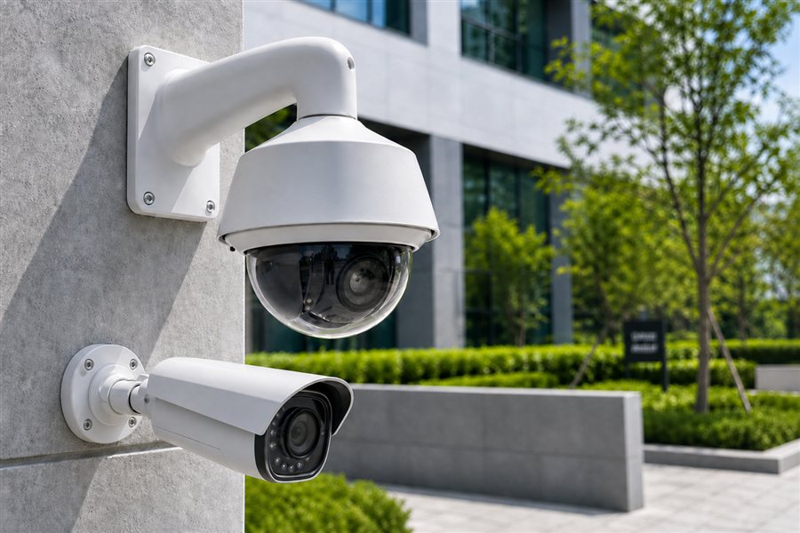 Camere video supraveghere CCTV montate pe clădire