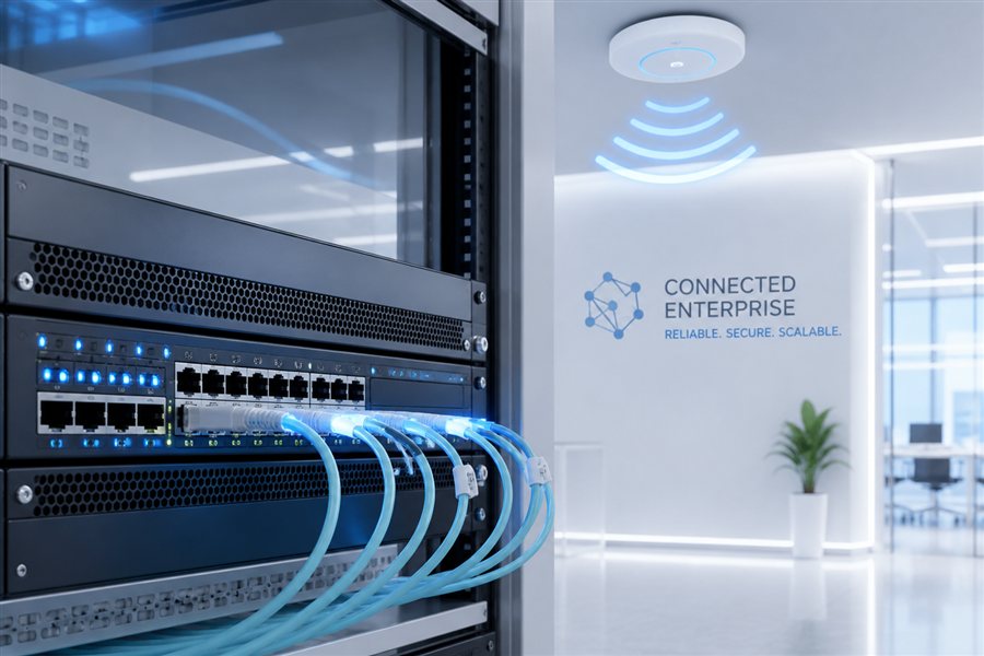 Infrastructură IT – rack switch-uri și rețea